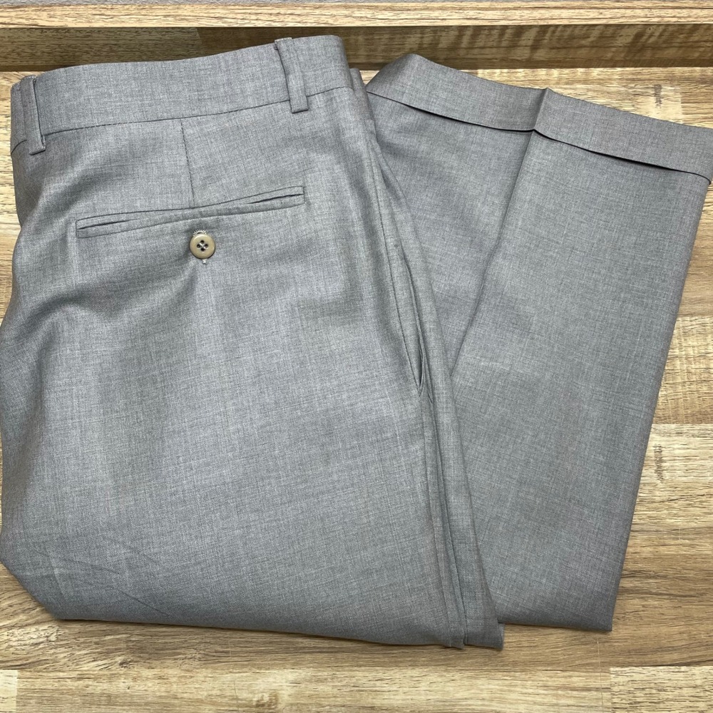 Zanella Platinum 36x29 Bennett Loro Piana Made in Italy Dress Pants Light Grey